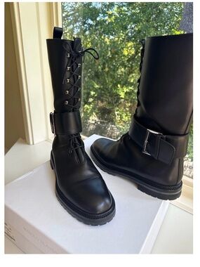 MANOLO BLAHNIK Checkov Lace Up Boot size 42